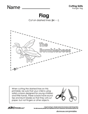 Free printable cutting practice worksheet for kids from ABCmouse.com. 