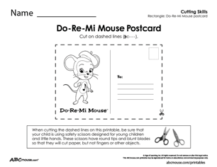 Free printable cutting practice worksheet for kids from ABCmouse.com. 