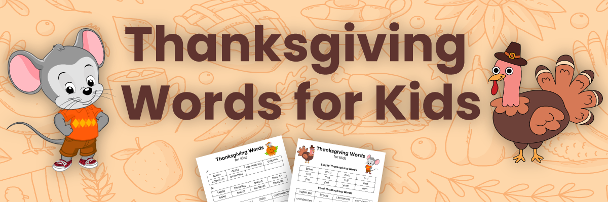 Thanksgiving Words for Kids