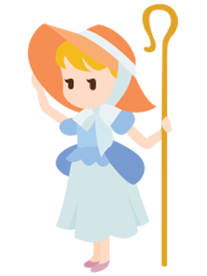 An illustration of little Bo-Peep. 