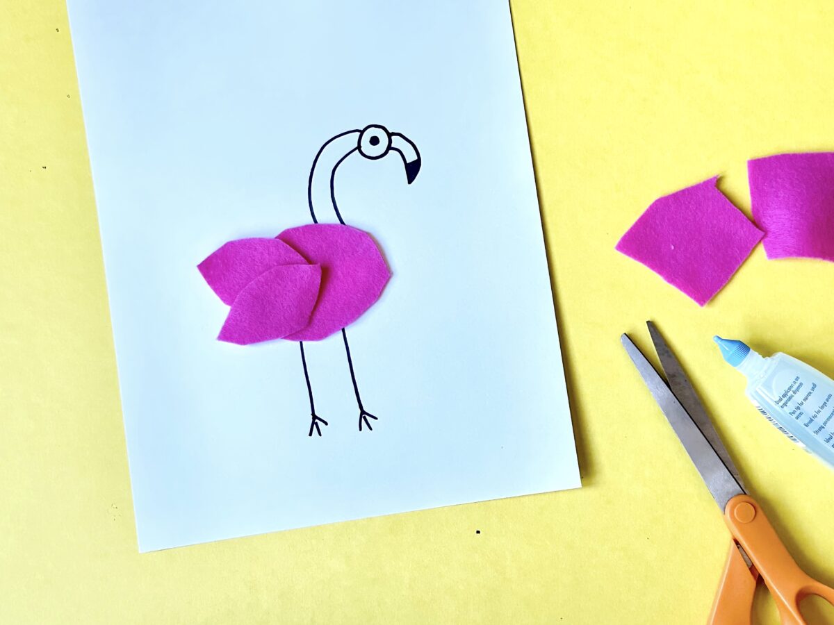 Fun letter f flamingo craft for kids from ABCmouse.com. 