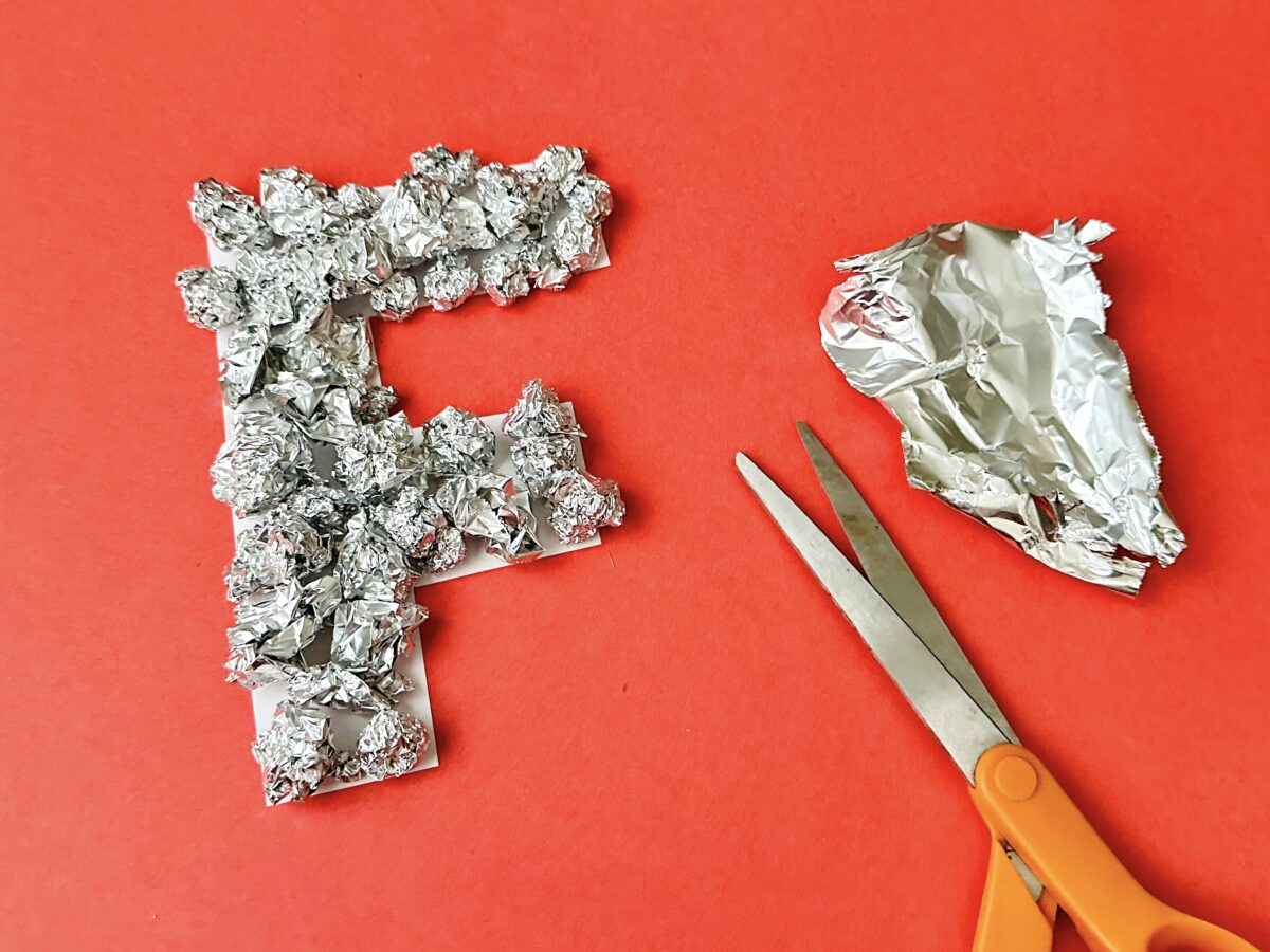 Fun foil letter f craft from ABCmouse.com. 