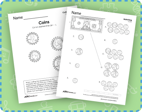 Free printable counting money worksheets from ABCmouse.com. 