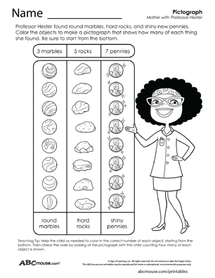 Free pictograph worksheet from ABCmouse.com. 