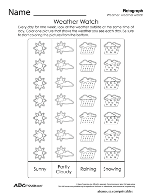 Free pictograph worksheet from ABCmouse.com. 