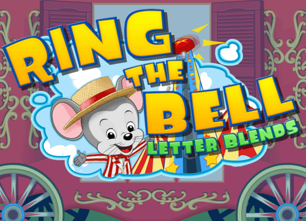 Screenshot of an ABCmouse game titled 'Ring the Bell,' featuring interactive gameplay where children must identify correct answers to ring the bell, with colorful and engaging visuals.