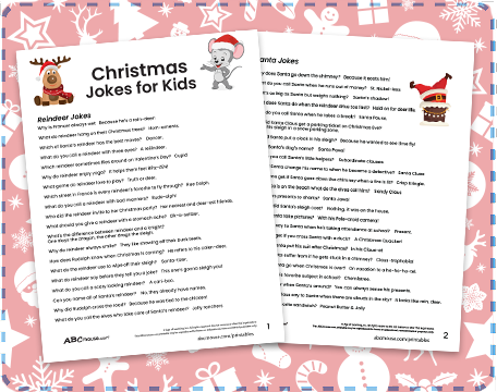 Free printable Christmas Jokes for kids from ABCmouse.com. 