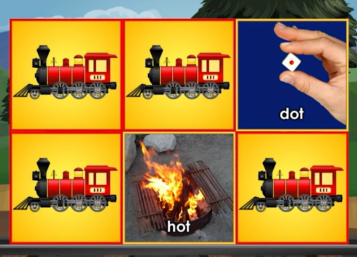 Screenshot of a fun word family match game from ABCmouse.com. 