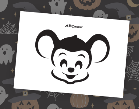 Free printable pumpkin carving template of ABC Mouse! 