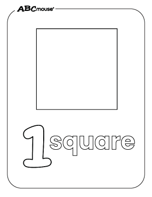 Free printable number one square coloring page from ABCmouse.com. 