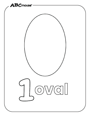 Free printable number one oval coloring page from ABCmouse.com. 