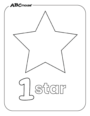 Free printable number one star coloring page from ABCmouse.com. 