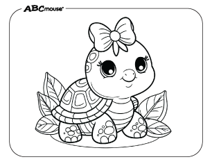 Free printable cute baby turtle coloring page from ABCmouse.com. 