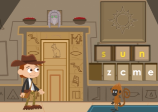 Fun Austin and Scout: Doors of Mystery phonics game on ABCmouse.com. 