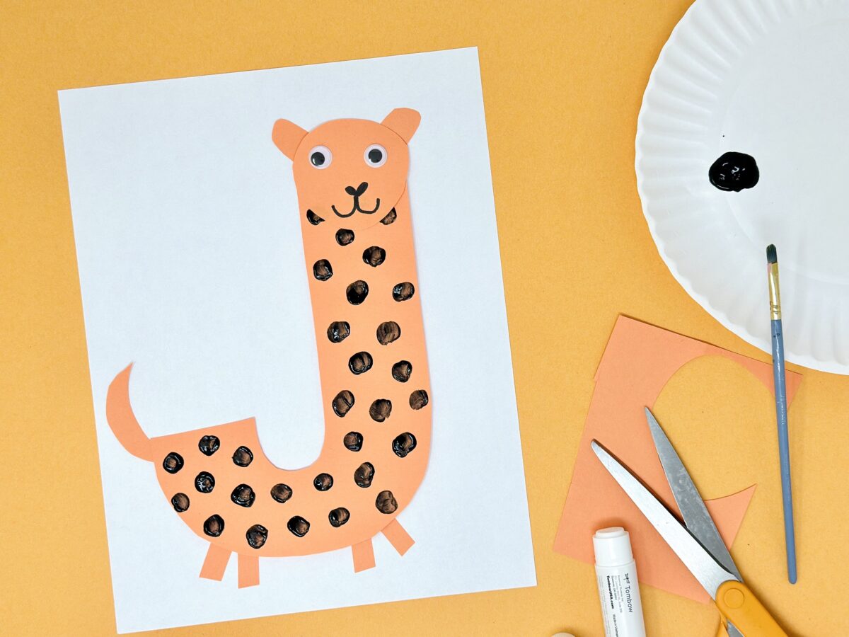 J is for jaguar fun letter j construction paper activity. 