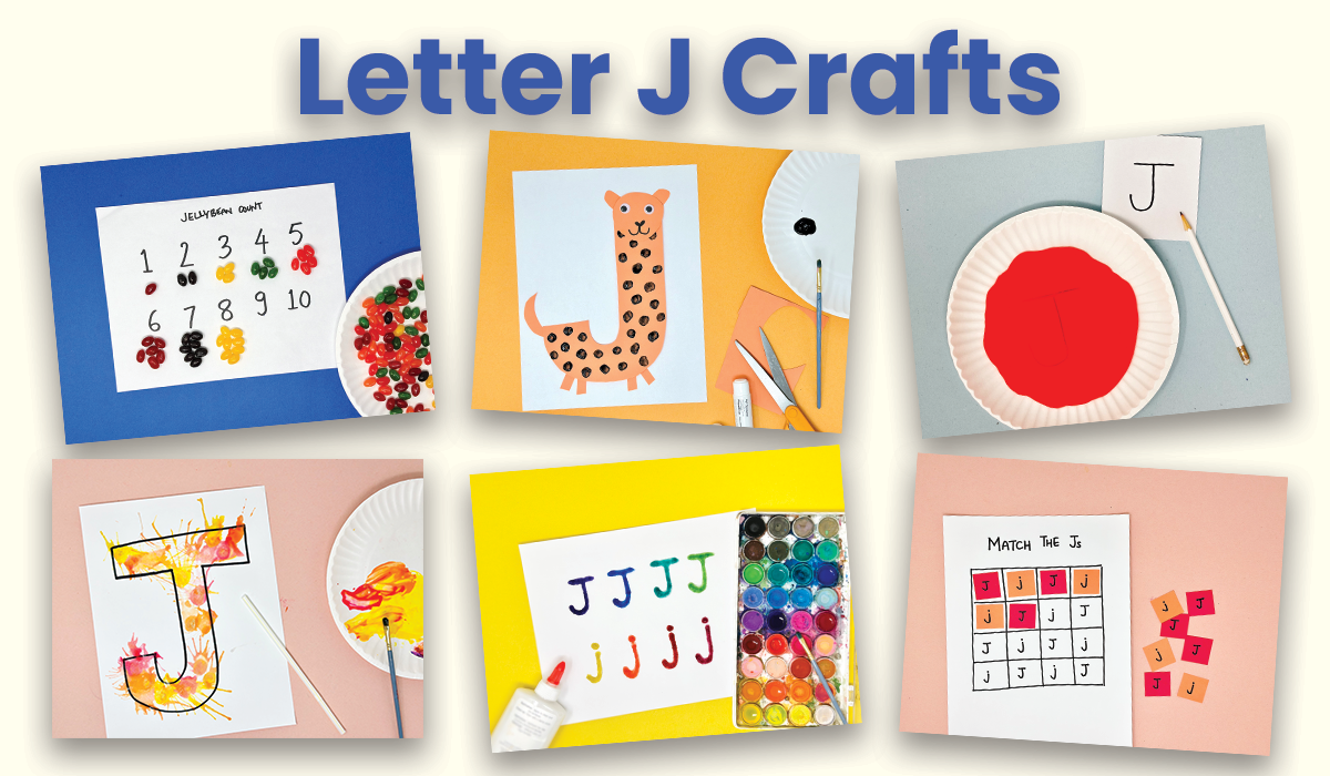 Fun Letter J crafts from counting to construction paper animals for kids to do while learning the letter J. 