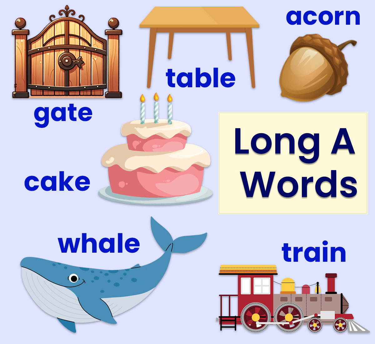 Free printable long a word list from ABCmouse.com. 