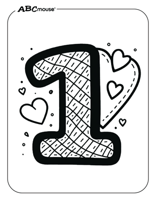 Free printable number one coloring page from ABCmouse.com. 