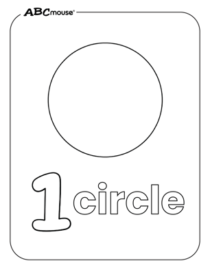 Free printable number one circle coloring page from ABCmouse.com. 