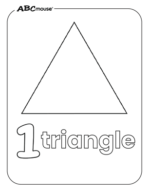 Free printable number one triangle coloring page from ABCmouse.com. 