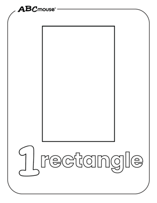 Free printable number one rectangle coloring page from ABCmouse.com. 