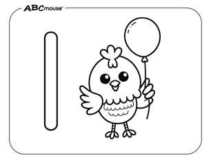 Free printable number one bird coloring page from ABCmouse.com. 