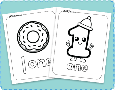 Free printable number one coloring pages from ABCmouse.com. 