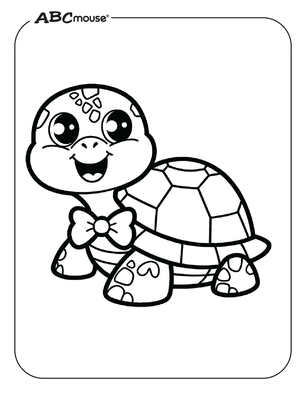 Free printable simple  turtle coloring page from ABCmouse.com. 