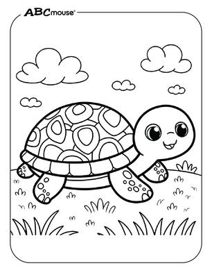 Free printable simple turtle coloring page from ABCmouse.com. 