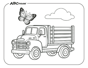 Free printable truck coloring page from ABCmouse.com. 