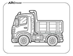 Free printable work truck coloring page from ABCmouse.com. 