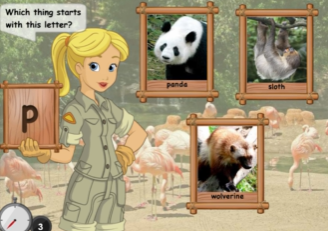 Fun zoo alphabet finder phonics game on ABCmouse.com. 