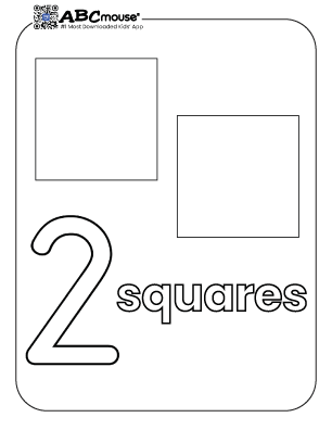 Free printable number two squares coloring pages from ABCmouse.com. 