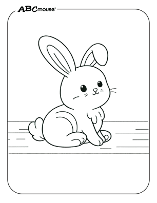 Free printable bunny rabbit coloring page from ABCmouse.com. 