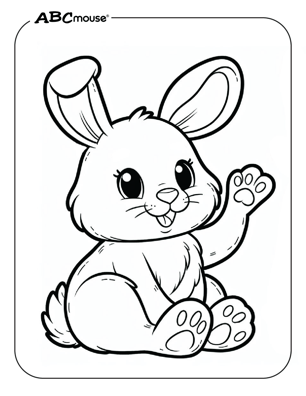 Free printable bunny rabbit coloring page from ABCmouse.com. 