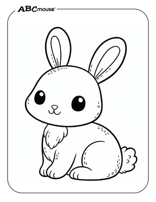 Free printable bunny rabbit coloring page from ABCmouse.com. 