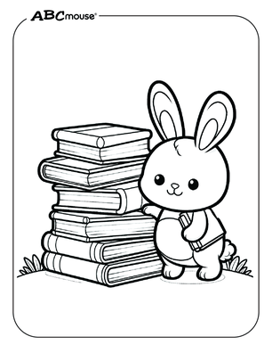 Free printable bunny rabbit coloring page from ABCmouse.com. 