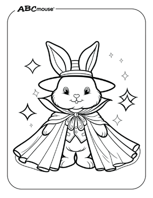 Free printable bunny rabbit coloring page from ABCmouse.com. 