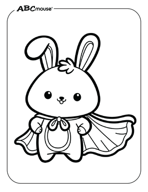 Free printable bunny rabbit coloring page from ABCmouse.com. 