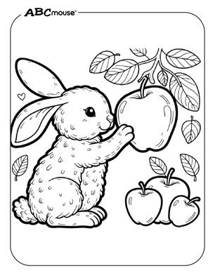 Free printable bunny rabbit coloring page from ABCmouse.com. 