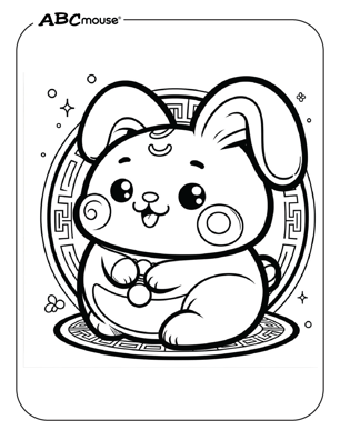 Free printable bunny rabbit coloring page from ABCmouse.com. 