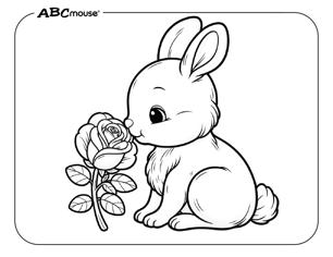 Free printable bunny rabbit coloring page from ABCmouse.com. 