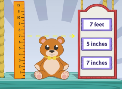 Carnival measuring fun interactive math game for kids on ABCmouse.com. 