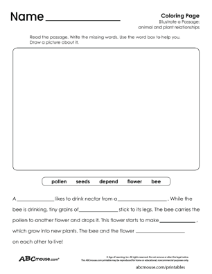 Free printable habitat, environment and ecosystem write about it worksheet from ABCmouse.com. 