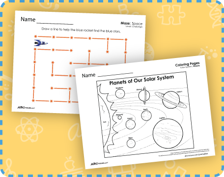 Free printable space and solar system worksheets from ABCmouse.com. 