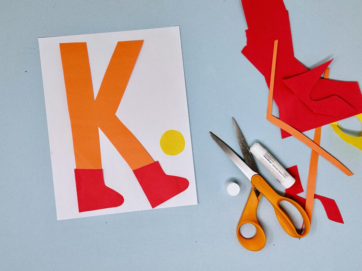 K is for kick fun letter k craft for preschoolers. 