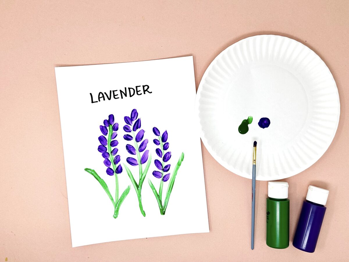 Free fun letter L  is for lavender craft idea for preschool and kindergarten children from ABCmouse.com. 