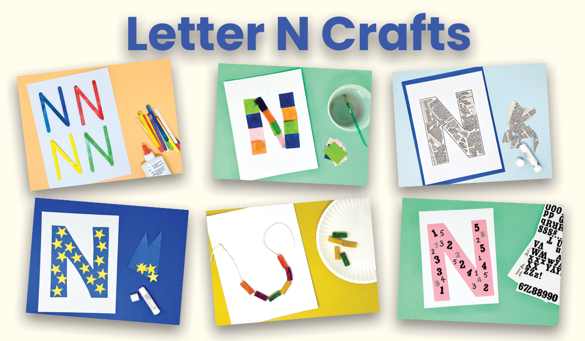 Letter N preschool crafts for kids from ABCmouse.com. 