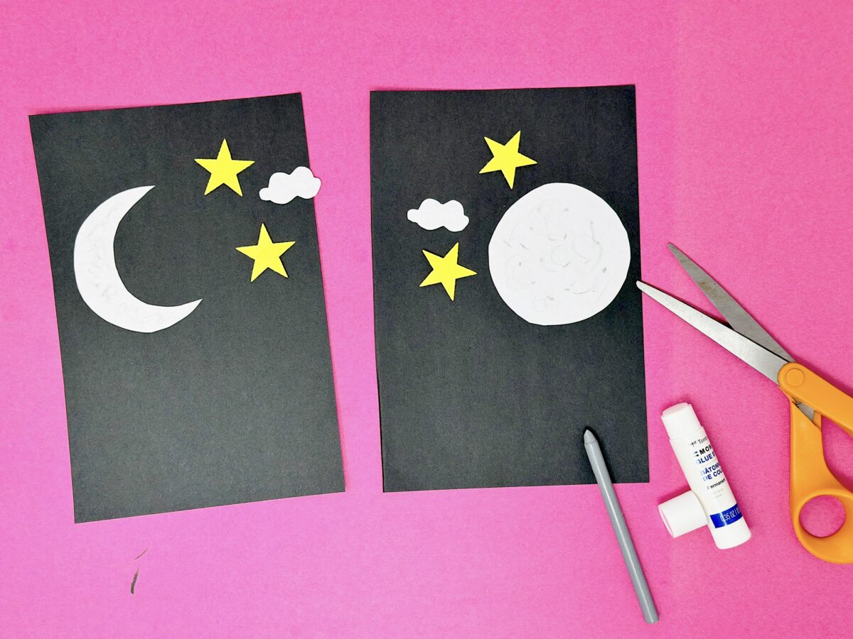 M is for moon fun construction paper craft from ABCmouse.com. 