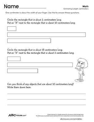 Free printable math worksheets from ABCmouse.com. 